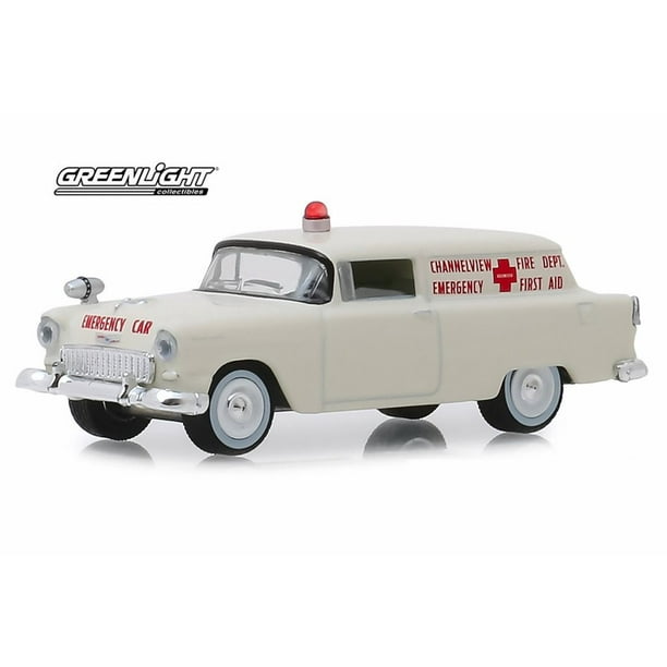 Rescue Team Ambulance 5" DieCast PullBack 2 Pcs Car 1957 Chevy Bel Air Fire Dep